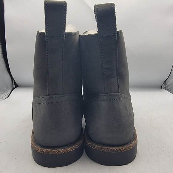 Birkenstock Bryson Womens 41 E Gray Shearling Waxy Nubuck Graphite Boots - Picture 4 of 14